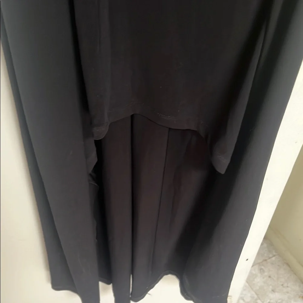 Michael Kors Black A-line V-neck High-Low Tie Waist Maxi Dress 8